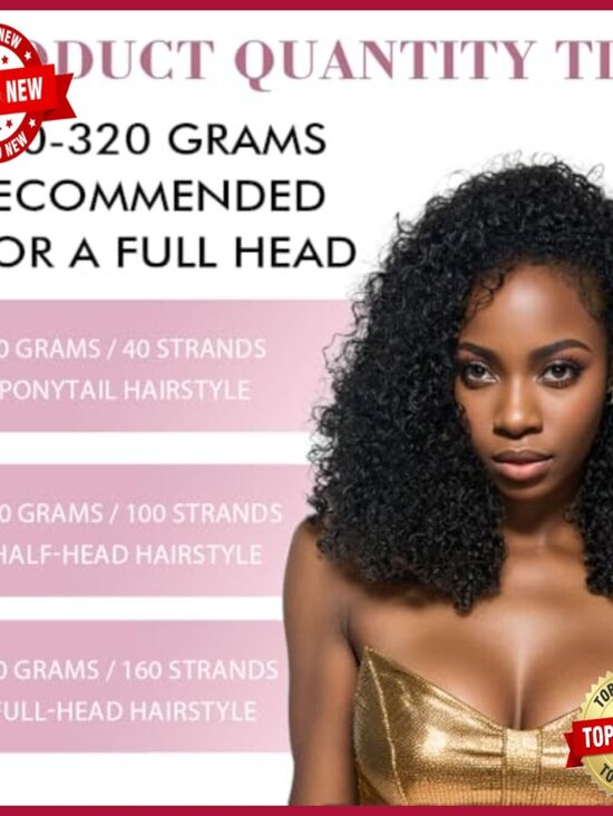 20 Inch Curly Human Hair Extensions Knotless Pre-Separated Wet Wavy main image 4